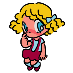 [LINEスタンプ] 女の子と鳥とスウェーデン語