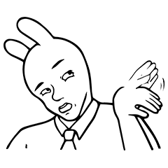 [LINEスタンプ] Rabbit the Salaryman