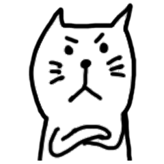 [LINEスタンプ] White cat,Black cat