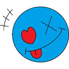[LINEスタンプ] 青丸 試作品 