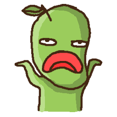 [LINEスタンプ] Unhappy Mango