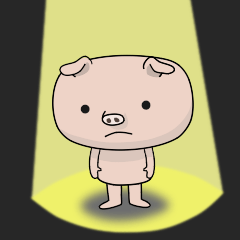 [LINEスタンプ] Lonely Piggy