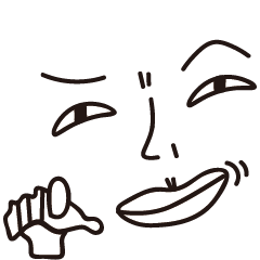 [LINEスタンプ] It's just a face