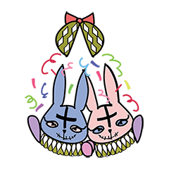 [LINEスタンプ] ヴードゥーウサギ
