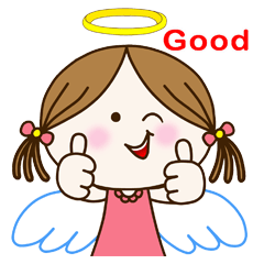 [LINEスタンプ] Cute Angel NICOLE:Everyday Blessing[ENG]