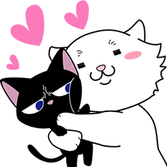 [LINEスタンプ] 元のらツンと家ねこモフのゆる〜い日常。