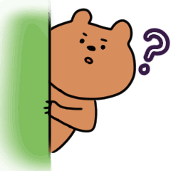 [LINEスタンプ] まゆ毛が目立つ くまさんですよの画像（メイン）