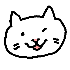 [LINEスタンプ] ゆるい白猫スタンプの画像（メイン）