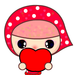 [LINEスタンプ] The strawberry girl animated versionの画像（メイン）
