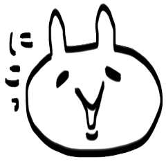 [LINEスタンプ] うさぎのようでうさぎじゃない何か