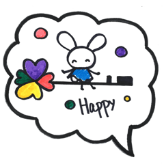 [LINEスタンプ] うさぎのネバーランド