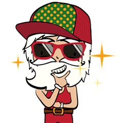 [LINEスタンプ] Skinny Santa's post-Xmas Life Animated 1