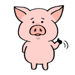 [LINEスタンプ] 手持ち ブタさん