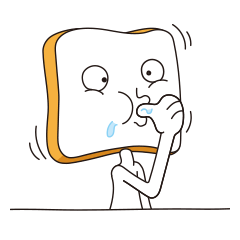 [LINEスタンプ] Toaster Man's daily life-- he is tough.