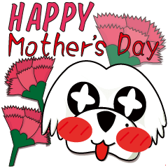 [LINEスタンプ] (My dumb dumb pet)-Happy mother's dayの画像（メイン）