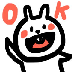 [LINEスタンプ] ウサギと女の子とときどき犬