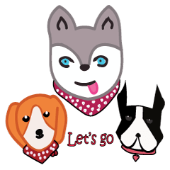 [LINEスタンプ] Doggy Doggy (EN)