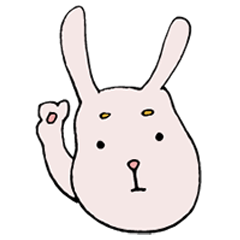 [LINEスタンプ] 眉毛があったりなかったりするうさぎ