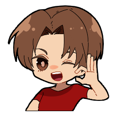 [LINEスタンプ] でこ出しヘアスタイルの男の子
