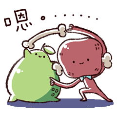 [LINEスタンプ] meat ＆ pomelo daily