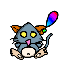 [LINEスタンプ] shock triangle cat