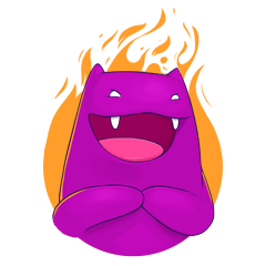 [LINEスタンプ] Purple Beast