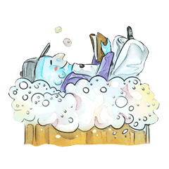 [LINEスタンプ] Life is such as foam.