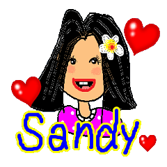 [LINEスタンプ] Sandy is a pretty girl. (Thai Language)