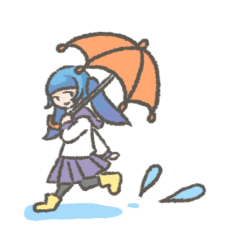 [LINEスタンプ] 青いツインの女の子スタンプ