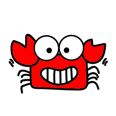 [LINEスタンプ] crab and fish