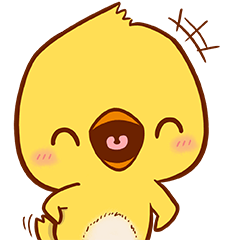 [LINEスタンプ] Cute Yellow Chick (EN)の画像（メイン）