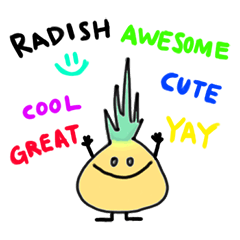 [LINEスタンプ] Cute Radishes