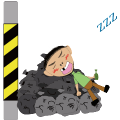 [LINEスタンプ] Drunk uncle of a family
