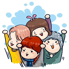 [LINEスタンプ] Flight mode - Happy together