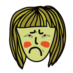 [LINEスタンプ] Her face