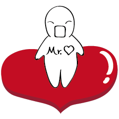 [LINEスタンプ] I am MR.HEART.の画像（メイン）