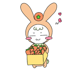 [LINEスタンプ] DangTo loves carrots！