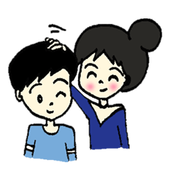 [LINEスタンプ] sis and bro (jin_pipe)