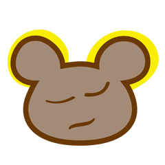 [LINEスタンプ] Disdain the rat bear