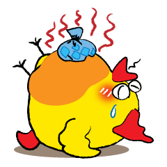 [LINEスタンプ] Cute but Frank Chicken