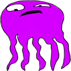 [LINEスタンプ] purple octopus