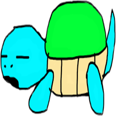 [LINEスタンプ] blue turtle