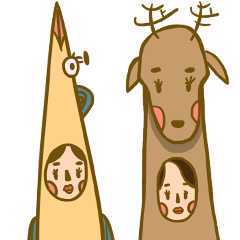 [LINEスタンプ] Fish＆Deer