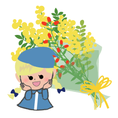 [LINEスタンプ] 北欧色の花束スタンプの画像（メイン）