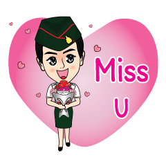 [LINEスタンプ] Cute Thai Army Girl