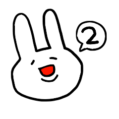 [LINEスタンプ] 二重顎のうさぎ 2