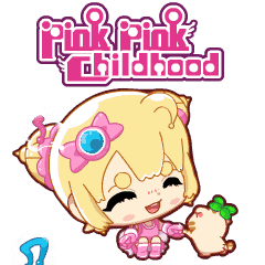 [LINEスタンプ] Pink Pink childhood_Daily use1
