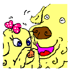 [LINEスタンプ] 金色に輝く座敷犬