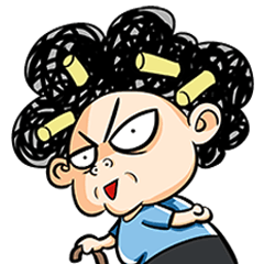[LINEスタンプ] Curly Mom