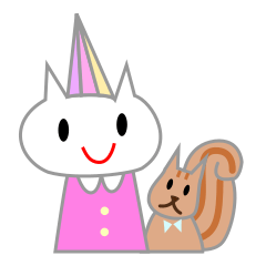 [LINEスタンプ] にゃんねこ時々りす